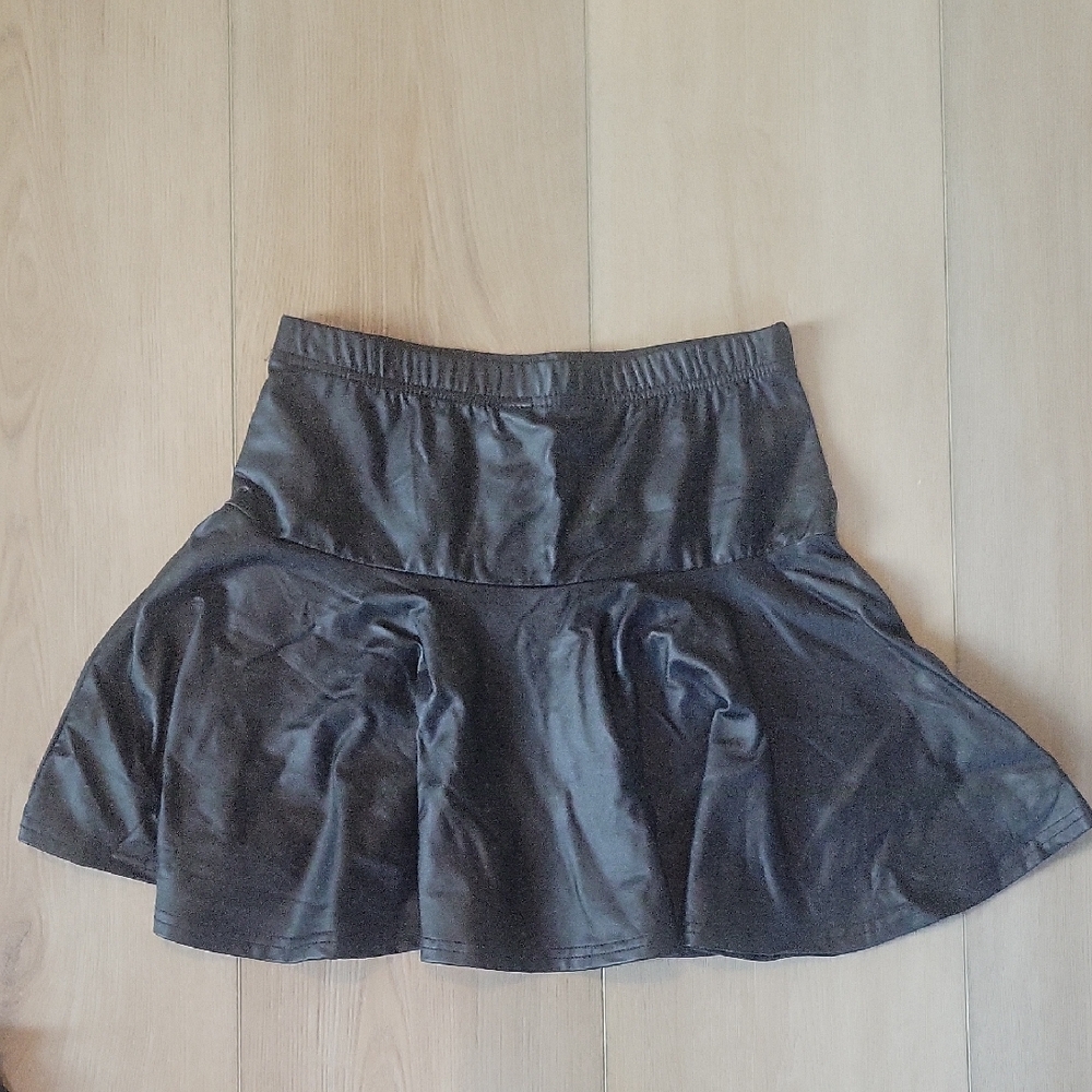 Shein- black leather skirt